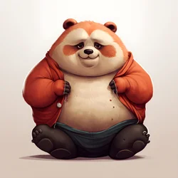 panda roux enfant humain obèse 2