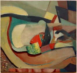 Relief avec pied rouge