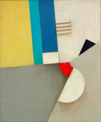 Relief avec segment rouge