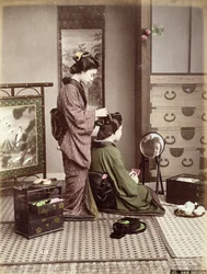 Coiffure, Japon, c.1880