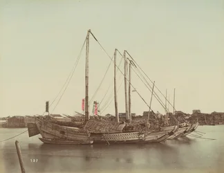 Jonques japonaises, c.1880
