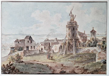 Un télégraphe Chappe au sommet d