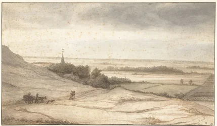 Vue des dunes sur le village de Schoorl