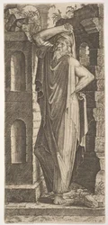 Saint Philippe, debout avec la main gauche sur la hanche et la main droite reposant sur sa tête