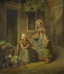 Femme vendant des légumes