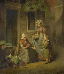 Femme vendant des légumes