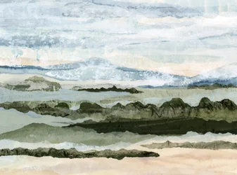 Paysage serein en couches