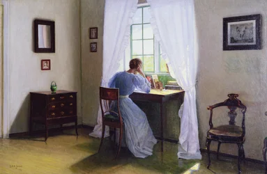 Femme devant la fenêtre