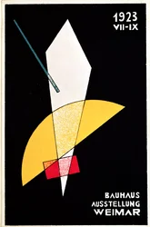 Affiche pour une exposition Bauhaus à Weimar, Allemagne
