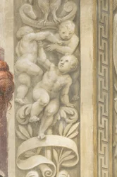 Putti, décorations autour des fenêtres