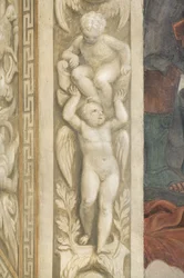 Putti, décorations autour des fenêtres
