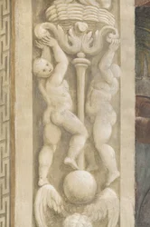 Putti, décorations autour des fenêtres (fresque)
