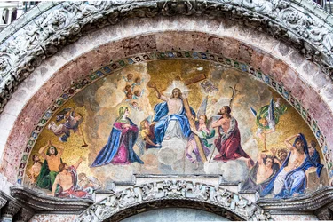 Le Christ en gloire entre la Vierge Marie et saint Jean-Baptiste