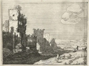 Berger de chèvres près d