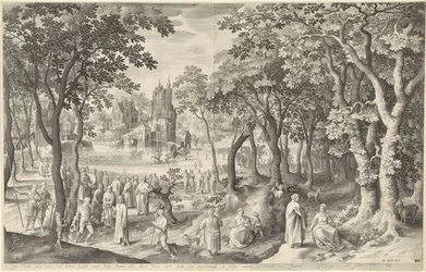 Paysage avec ruine d