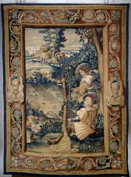 Chasse aux oiseaux avec filet, tapisserie de la série Chasses de François Ier