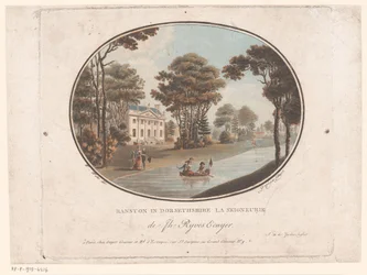 Vue de Ranston dans le Dorsetshire Jardins Anglais (titre de la série sur l