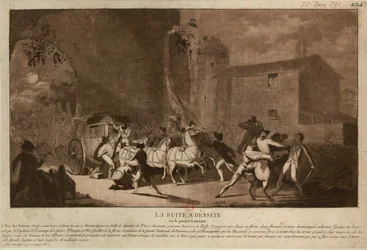 La fuite à Varennes, 1791