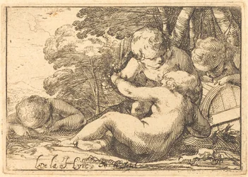 Quatre enfants bacchiques