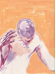 Anxiété, 2025 (acrylique sur papier aquarelle)