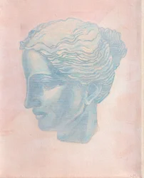 Fille en bleu, 2025 (acrylique sur toile)