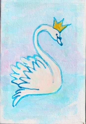 Roi des cygnes, 2025 (acrylique sur toile)
