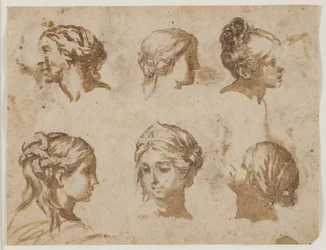 Six études de têtes féminines