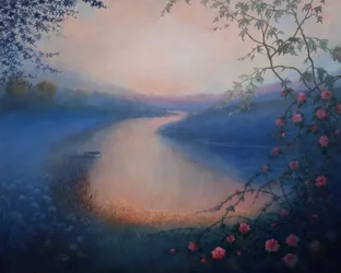Roses de ronces, 2025 (huile sur toile)