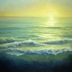 Brume dorée, 2004. Paysage marin