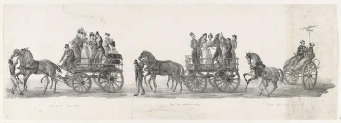 Invitation à un concert, le bal et des étudiants ivres, 1835