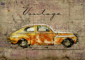 Vintage Orange Car