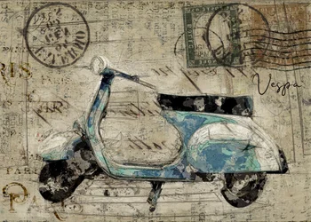 Carte postale vintage Vespa