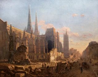 Le dégagement de la cathédrale Saint-André. 1865 (Huile sur toile)