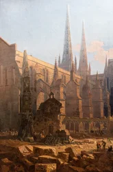 Le dégagement de la cathédrale Saint-André, détail.1865 (Huile sur toile)