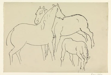 Deux chevaux et un poulain