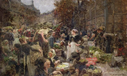 Les Halles, étude pour une peinture destinée au Salon des Lettres de l