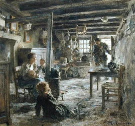 Une famille, intérieur fonte (Retour du père) 1887