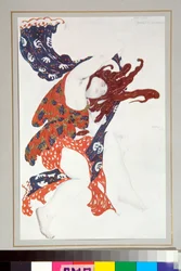 "Bacchante" costume dessiné pour le ballet Narcisse dirigé par Nicolas Tcherepnine