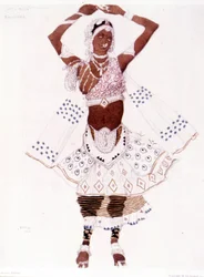 Costume de bayadère créé par Léon Bakst pour « Le Dieu bleu » de Reynaldo Hahn (1875 - 1947)
