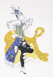 Conception de costume pour Madame Trouchanova dans "La Péri", 1911