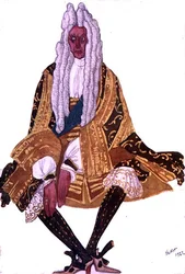 Costume pour le Maréchal Cantalabutte, après le départ de la méchante Fée Carabosse, de La Belle au bois dormant