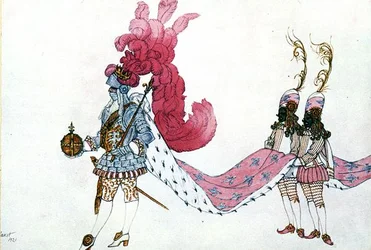 Costume pour le roi avec ses pages, tiré de La Belle au bois dormant