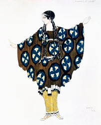 Costume pour une production des Ballets Russes de Daphnis et Chloé de Ravel, 1912