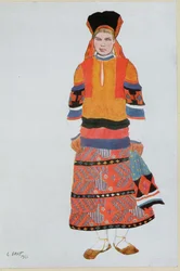 Costume pour une fille paysanne