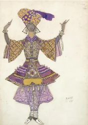 Costume pour le ballet Le Dieu Bleu par R. Hahn, 1911