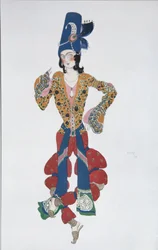Costume pour le ballet Shéhérazade de N. Rimski-Korsakov, 1910