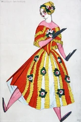 Costume pour le ballet La Boutique Fantasque de G. Rossini, 1919
