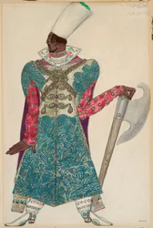 Costume pour "Sadko", opéra dirigé par Nicolas Rimski-Korsakov. Œuvre de Léon Bakst