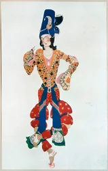 Costume pour le danseur Nijinsky dans le ballet " Sheherezade ", présenté lors de la ...
