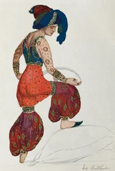 Costume de Vaslav Nijinsky pour le personnage de la sultane dans le ballet "Shéhérazade" 1910